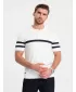 Herren t -Shirt mit einem Kragen OMBRE OM-POSS-0118 WEIß