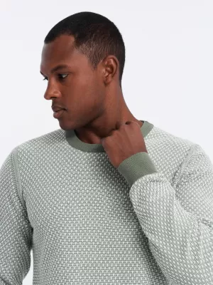 Herrenpullover OMBRE OM-SWSW-0111 GRÜN