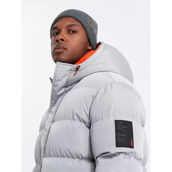  Herren Winterjacke OMBRE OM-JAHP-0208 GRAU 