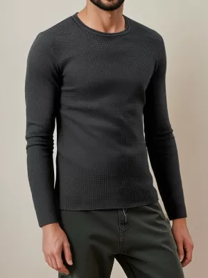 Herrenpullover DSTREET wx2293 DUNKELGRAU