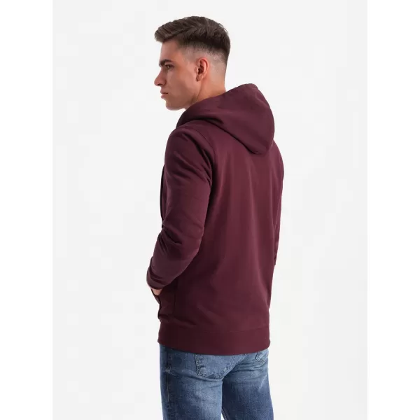  Herren -Sweatshirt OMBRE OM-SSBZ-0160 KASTANIENBRAUN 