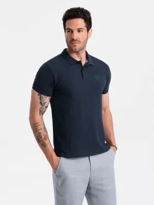 Herren t -Shirt mit einem Kragen OMBRE OM-POBS-0100 MARINEBLAU