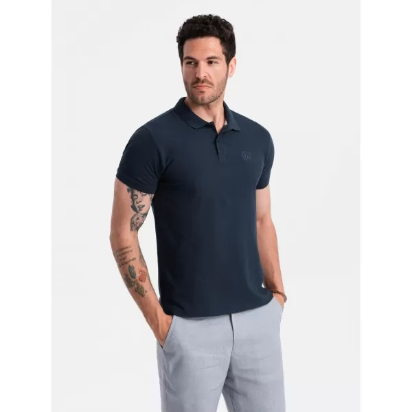  Herren t -Shirt mit einem Kragen OMBRE OM-POBS-0100 MARINEBLAU 