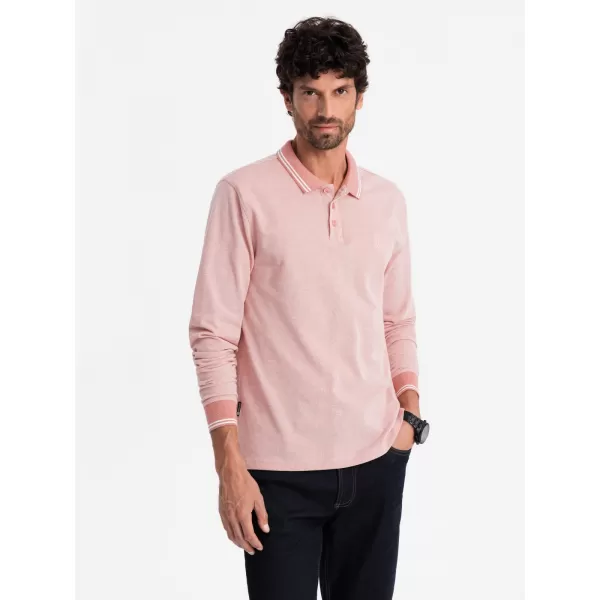  Hemd OMBRE OM-POLS-0129 ROSA MELANGE 