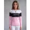 Frauenfunktionales Thermo -T -Shirt mit langen Ärmeln Premium ALTISPORT VOJ/ALW051TER01 WEIß -PINK