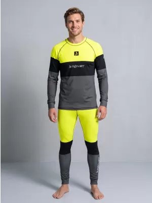 Die funktionelle Thermohosen für Männer Premium ALTISPORT VOJ/ALM051TER02 NEONGELB/GRAU