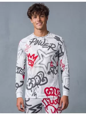 Funktionaler Term T -Shirt von Männern mit Langarmprämie ALTISPORT VOJ/ALM054TER01 GRAU -RED