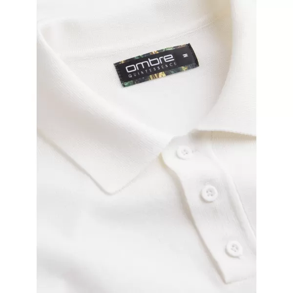  Herren t -Shirt mit einem Kragen OMBRE OM-POSS-0118 CREME 