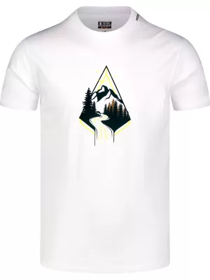 Herren-T-Shirt aus Baumwolle NORDBLANC ARROWHEAD NBFMT8140 WEIß