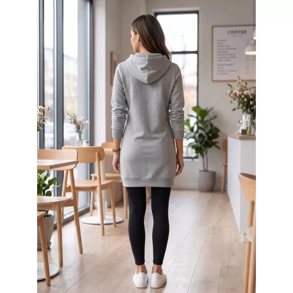  Ladies 'verlängertes Sweatshirt ALTISPORT NoPrint NP/ALW914 DUNKELGRAU 