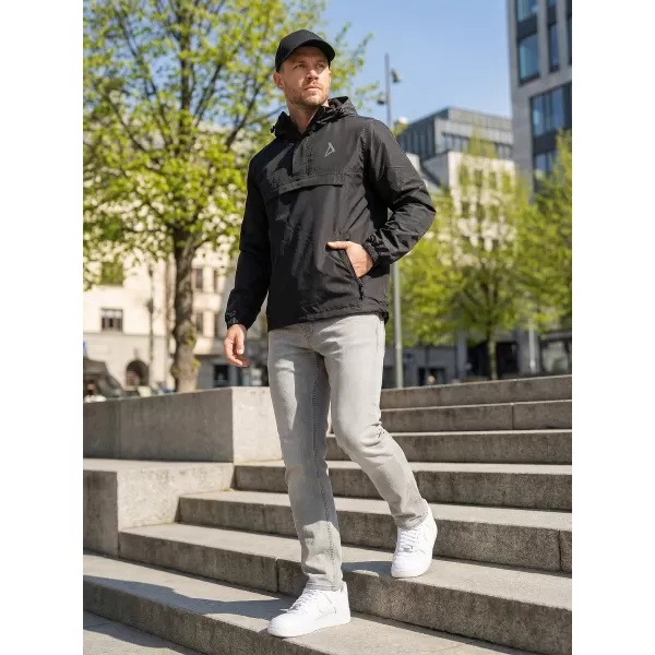  Herrenwindjacke über dem Kopf ALTISPORT BYB/ALM002B3162 SCHWARZ 
