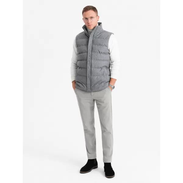  Weste OMBRE OM-JAVJ-0200 GRAUE MELANGE 