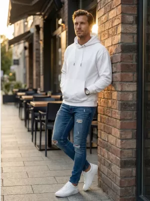 Herren -Sweatshirt ALTISPORT NoPrint NP/ALM024 WEIß