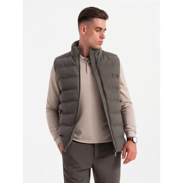  Weste OMBRE OM-JAVJ-0200 OLIVE MELANGE 