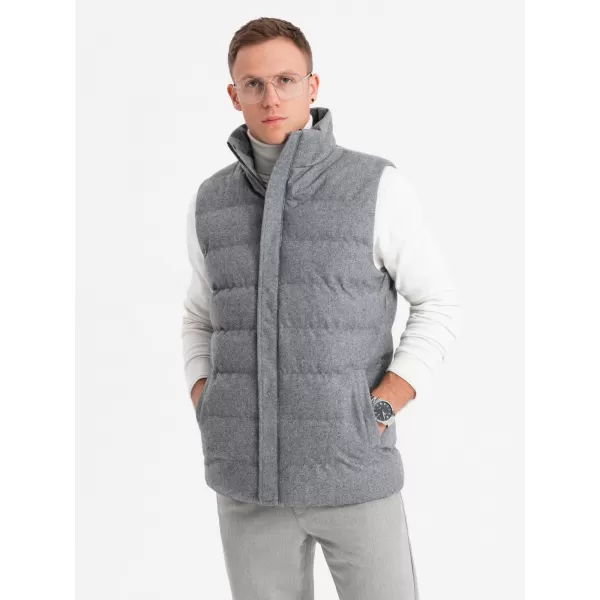 Weste OMBRE OM-JAVJ-0200 GRAUE MELANGE 
