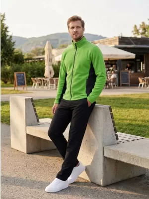Herren Fleece Sweatshirt ALTISPORT NoPrint NP/ALM725 APFELGRÜN