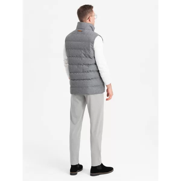  Weste OMBRE OM-JAVJ-0200 GRAUE MELANGE 