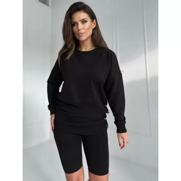  Damen Sweatshirt EDOTI TLR045 SCHWARZ 