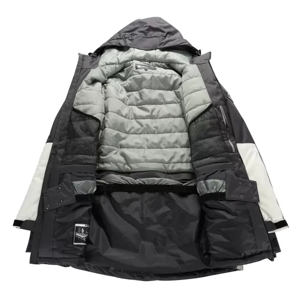  Herren -Skijacke ALPINE PRO GARG MJCD698 DUNKELGRAU 