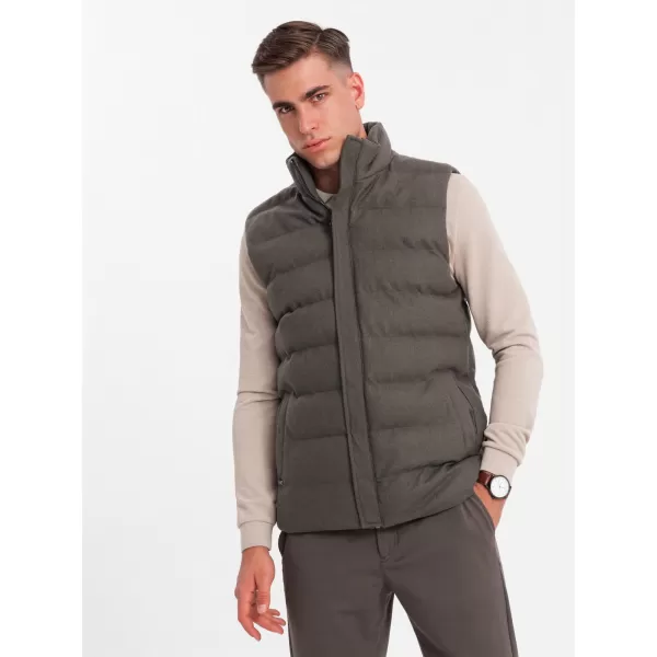 Weste OMBRE OM-JAVJ-0200 OLIVE MELANGE 