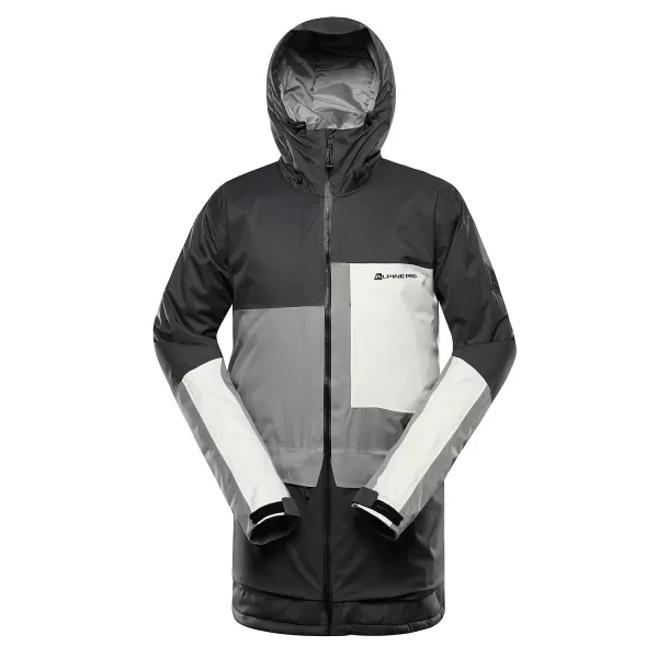  Herren -Skijacke ALPINE PRO GARG MJCD698 DUNKELGRAU 