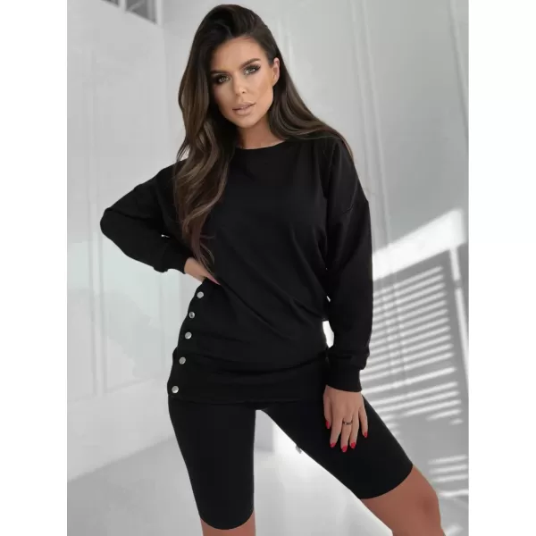  Damen Sweatshirt EDOTI TLR045 SCHWARZ 