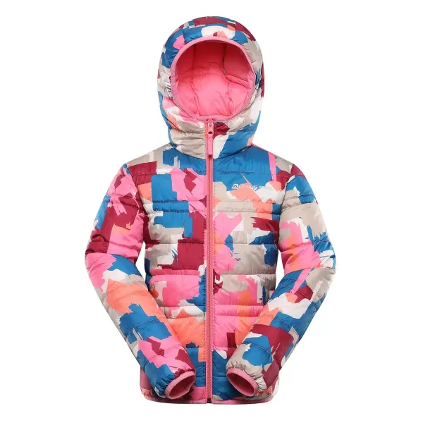  Doppelseitige Hi-Thherm-Jacke von Kindern ALPINE PRO DOUWO KJCD336 ROSA 