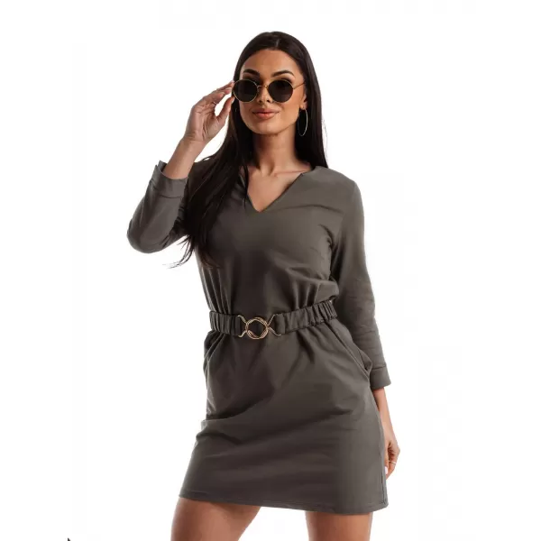  Kleid EDOTI DLR096 KHAKI 