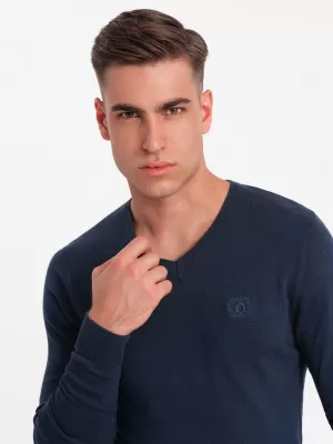 Herrenpullover OMBRE OM-SWBS-0107 MARINEBLAU