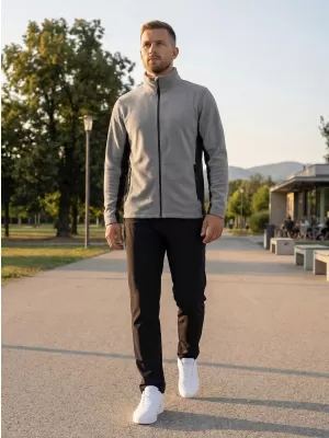 Herren Fleece Sweatshirt ALTISPORT NoPrint NP/ALM725 HELLGRAU