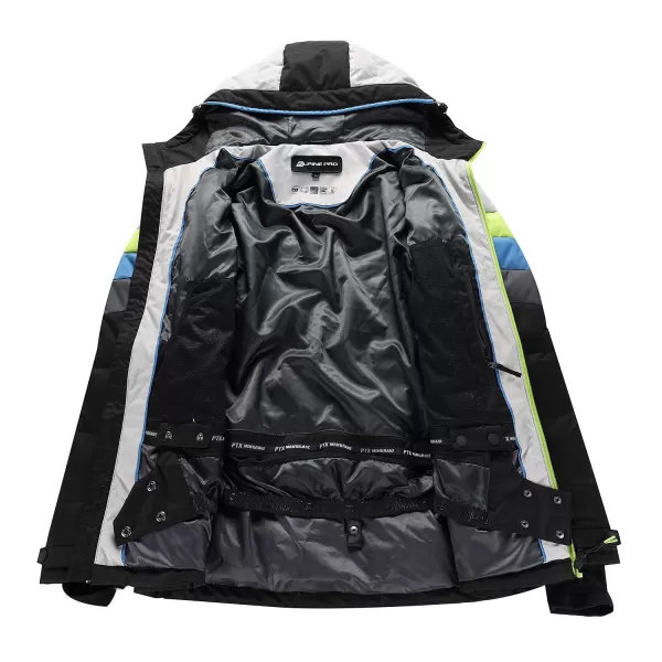  Herrenfeder Skijacke ALPINE PRO FEEDR MJCB638 SCHWARZ 