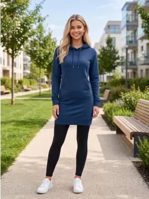 Ladies 'verlängertes Sweatshirt ALTISPORT NoPrint NP/ALW914 MITTERNACHT