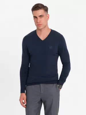 Herrenpullover OMBRE OM-SWBS-0107 MARINEBLAU