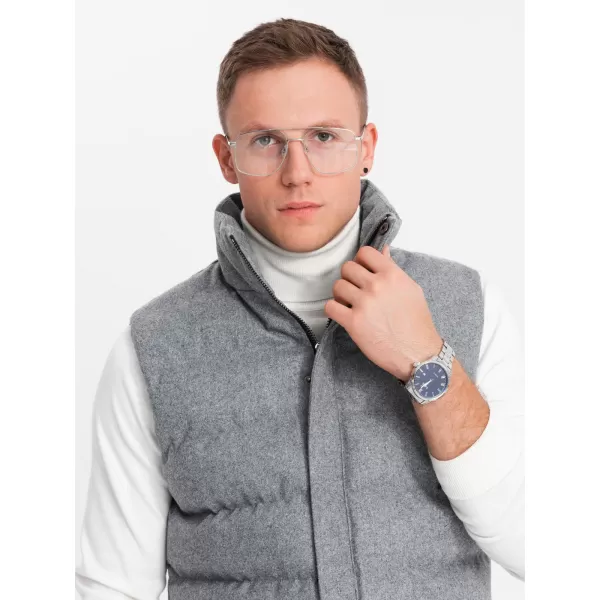  Weste OMBRE OM-JAVJ-0200 GRAUE MELANGE 