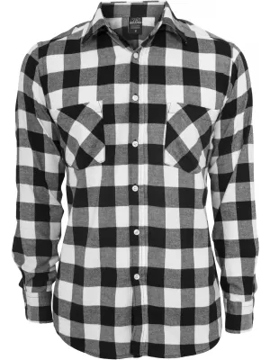 Hemd URBAN CLASSICS TB297 SCHWARZ/WEIß