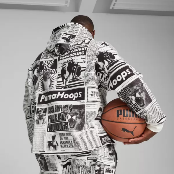  Herren-Sweatshirt PUMA MEDIA DAY HOODIE SCHWARZ 