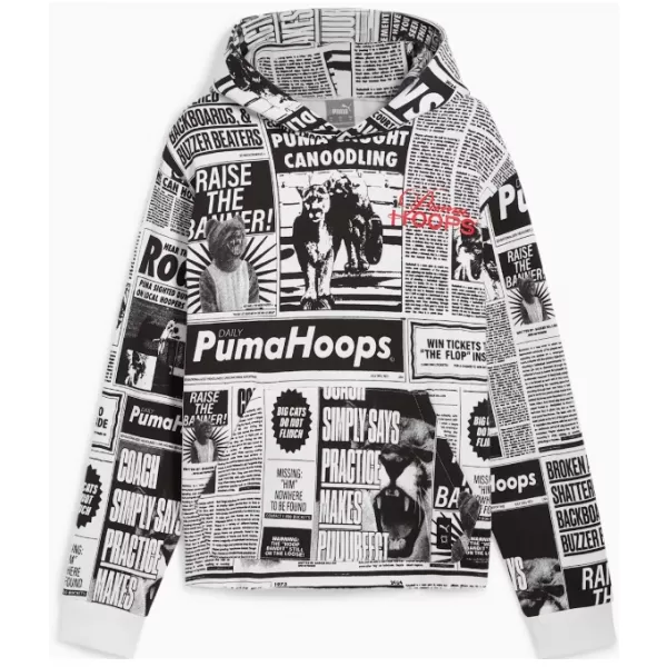  Herren-Sweatshirt PUMA MEDIA DAY HOODIE SCHWARZ 