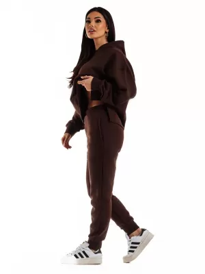 Jogginghosen für Damen EDOTI PLR265 BRAUN