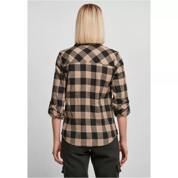  Hemd URBAN CLASSICS TB1280 SCHWARZ/WEICHES TAUPE 