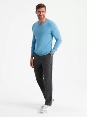 Herrenpullover OMBRE OM-SWBS-0107 HELLBLAU