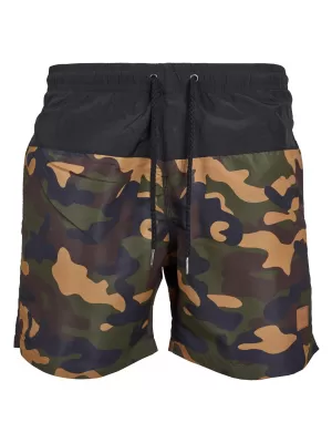 Shorts URBAN CLASSICS TB1026 SCHWARZ/HOLZ CAMO
