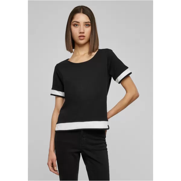  Hemd URBAN CLASSICS TB1197 SCHWARZ/WEIß 