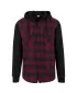 Hemd URBAN CLASSICS TB513 SCHWARZ/BURGUNDER/SCHWARZ