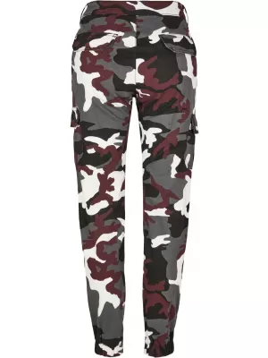 Damenhosen URBAN CLASSICS TB3047 WEIN CAMO