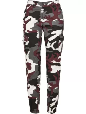 Damenhosen URBAN CLASSICS TB3047 WEIN CAMO