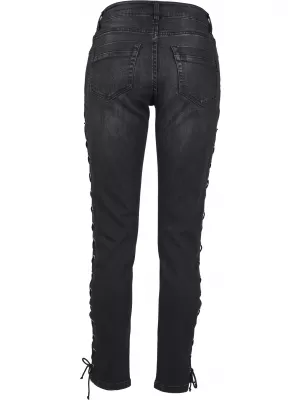 Damenhosen URBAN CLASSICS TB2003 SCHWARZ GEWASCHEN