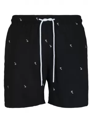Shorts URBAN CLASSICS TB2680 SCHWARZ/PALME