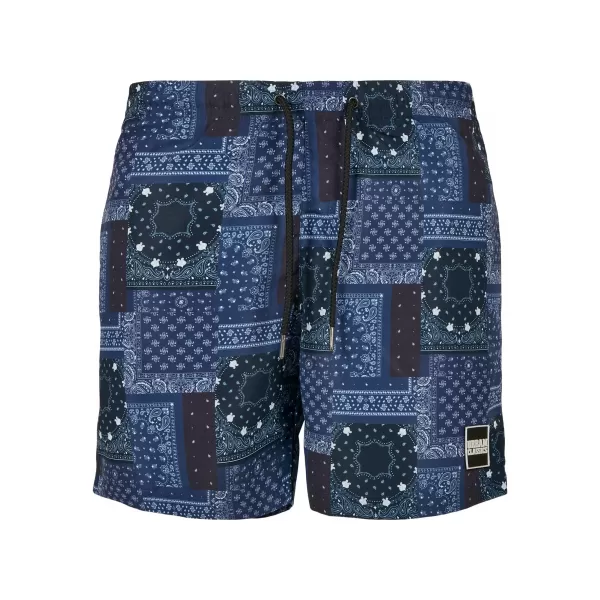  Shorts URBAN CLASSICS TB2679 NAVY BANDANA AOP 