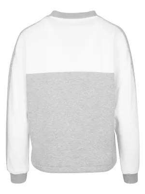 Damen Sweatshirt URBAN CLASSICS TB1842 GRAU/WEIß