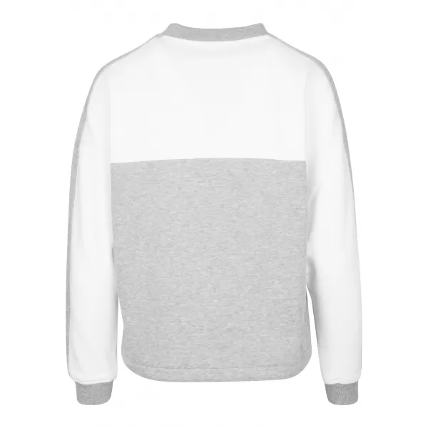  Damen Sweatshirt URBAN CLASSICS TB1842 GRAU/WEIß 